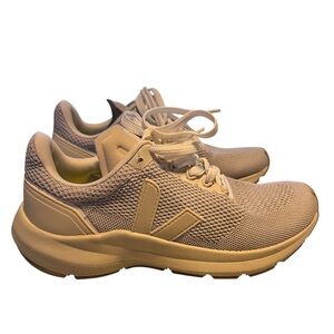 Veja Beige Mesh Running Sneakers